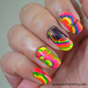 Watermarble success with OPI Color Paints!