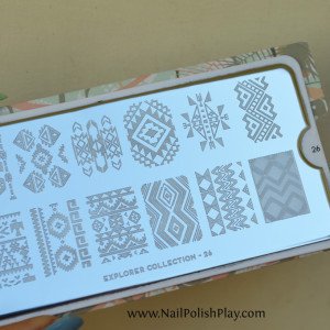 Aztec Tribal Stamping Decals with MoYou London Explorer 26
